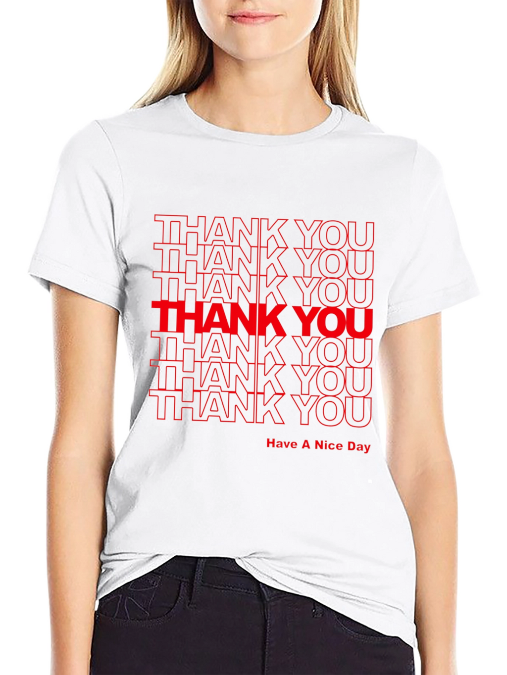 Thank You Graphic Print T-Shirt
