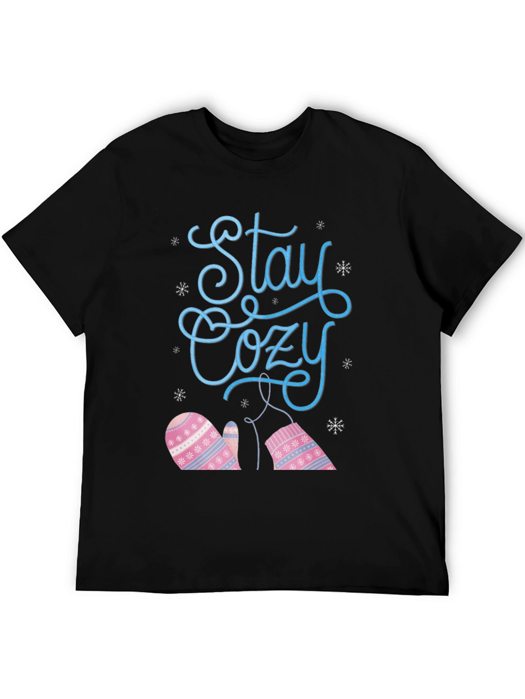 Stay Cozy Winter Mittens Graphic T-Shirt