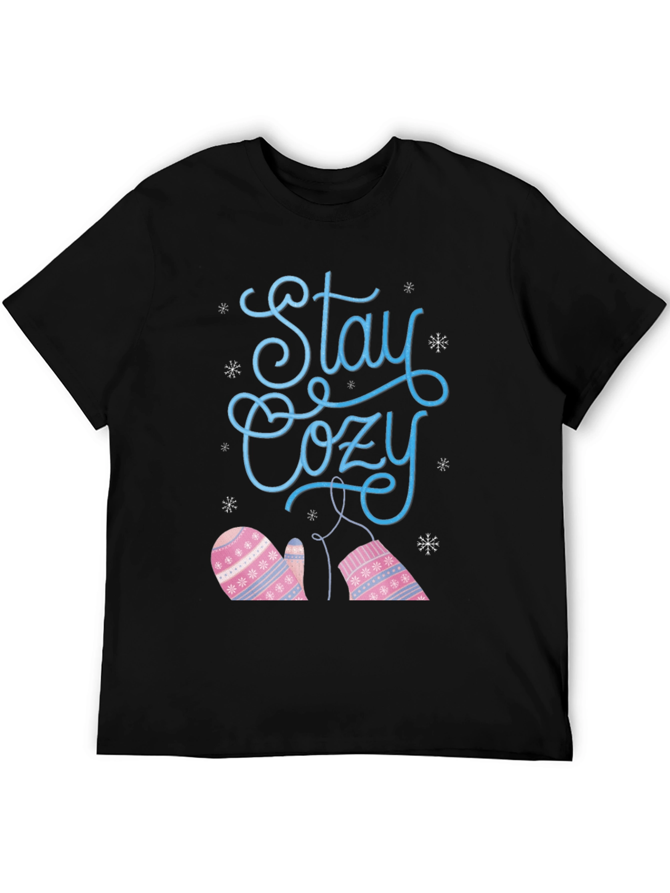 Stay Cozy Winter Mittens Graphic T-Shirt