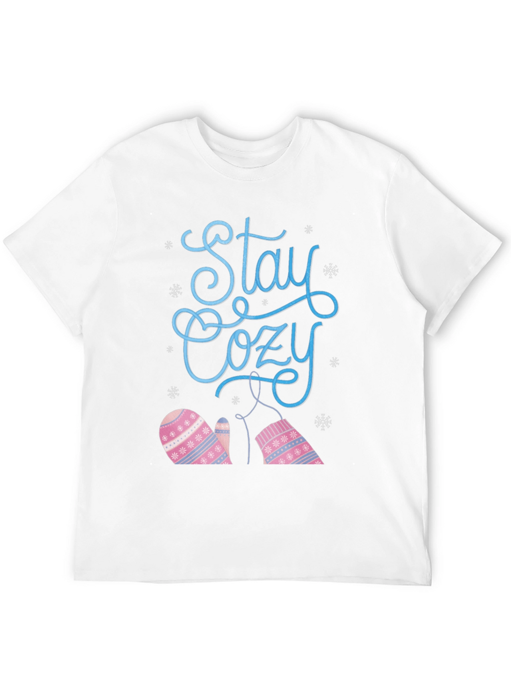 Stay Cozy Winter Mittens Graphic T-Shirt