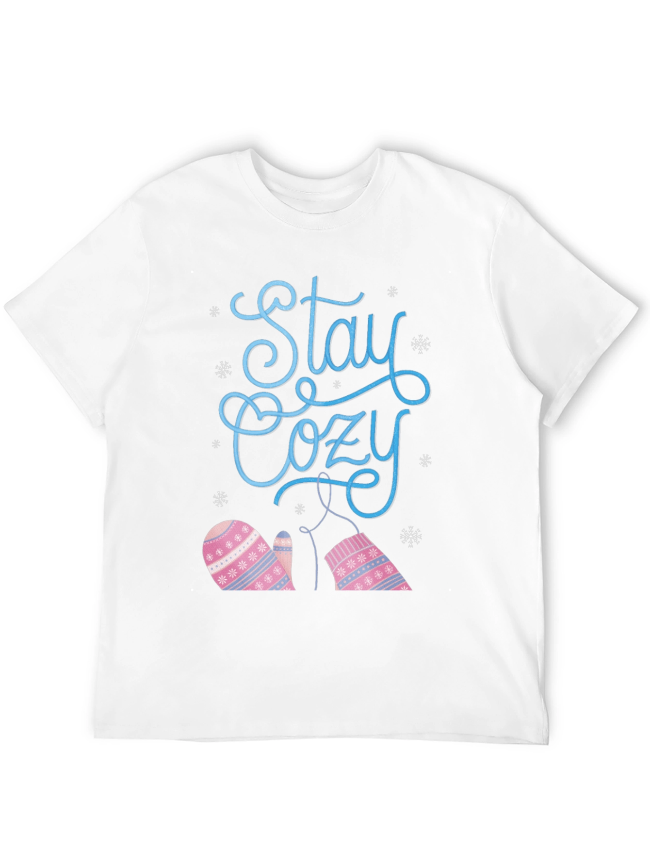 Stay Cozy Winter Mittens Graphic T-Shirt