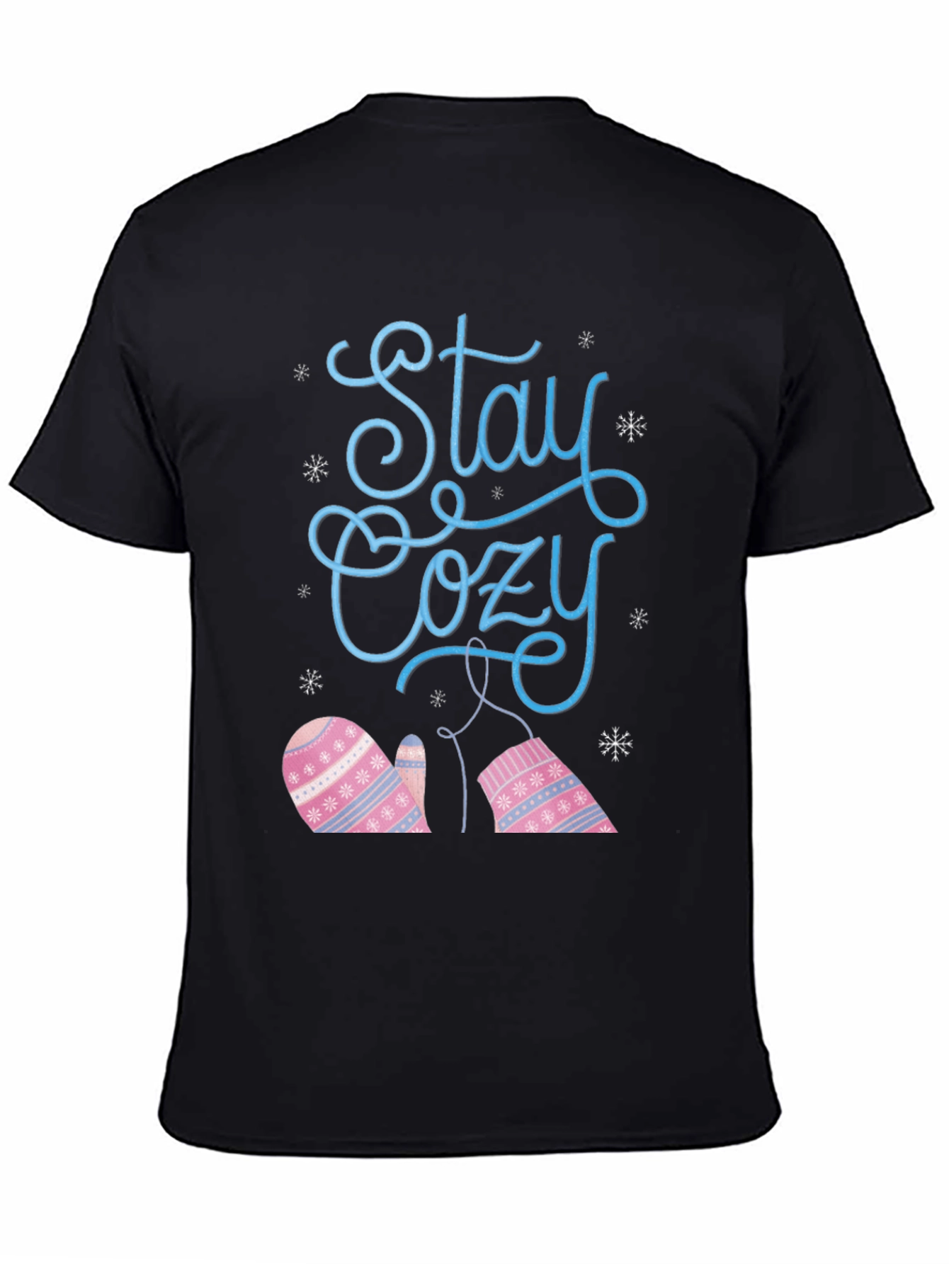 Stay Cozy Winter Mittens Graphic T-Shirt