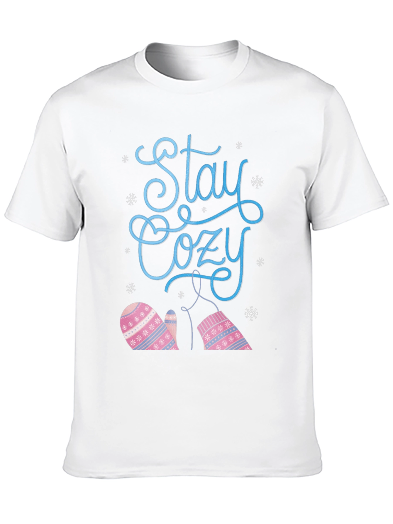 Stay Cozy Winter Mittens Graphic T-Shirt