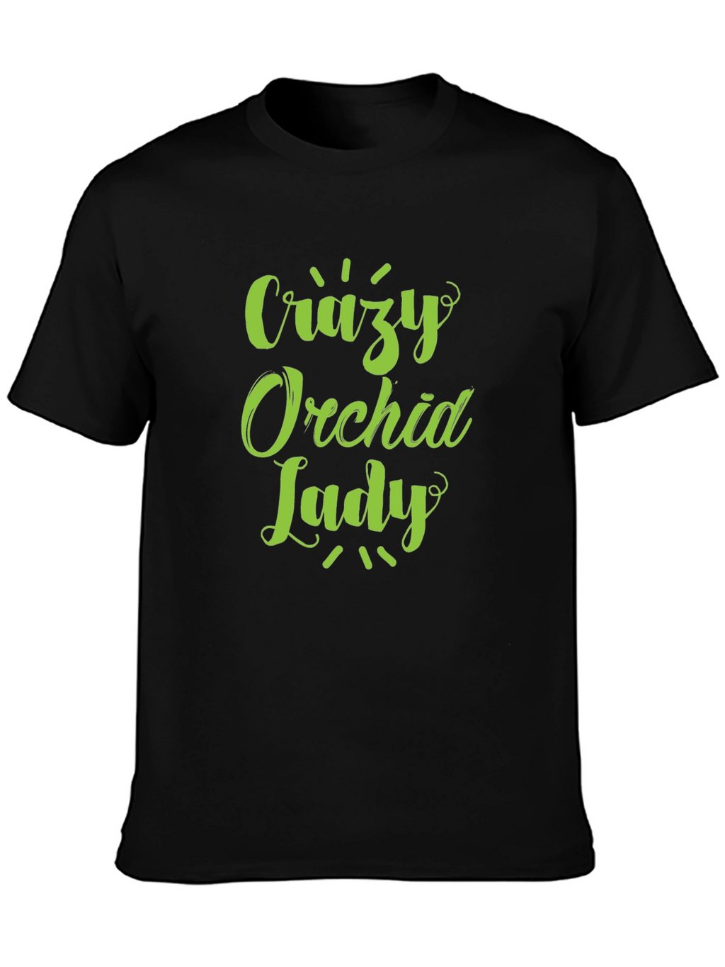 Crazy Orchid Lady T-Shirt - Black Graphic Tee