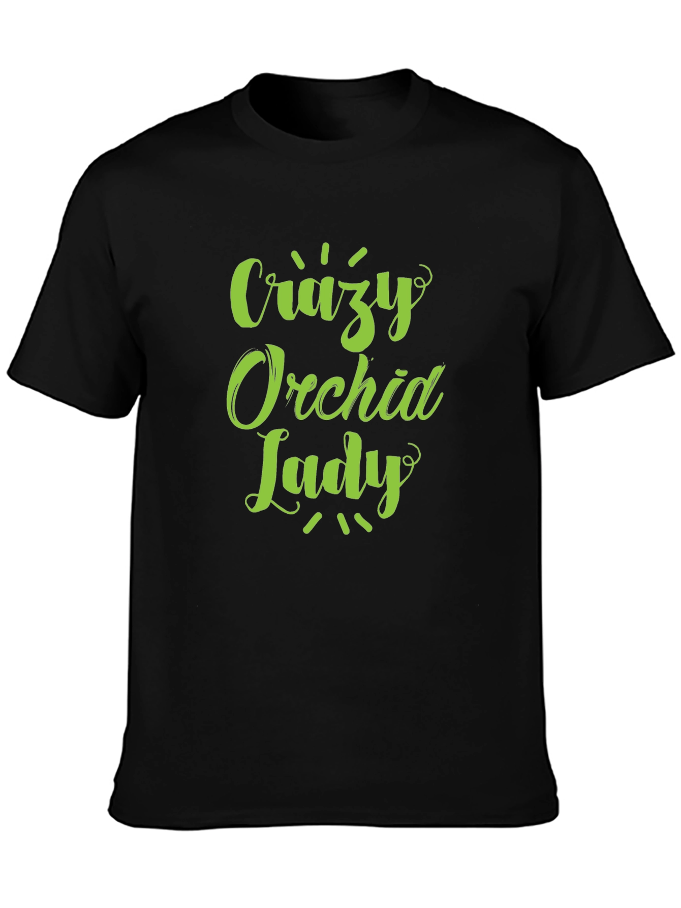 Crazy Orchid Lady T-Shirt - Black Graphic Tee