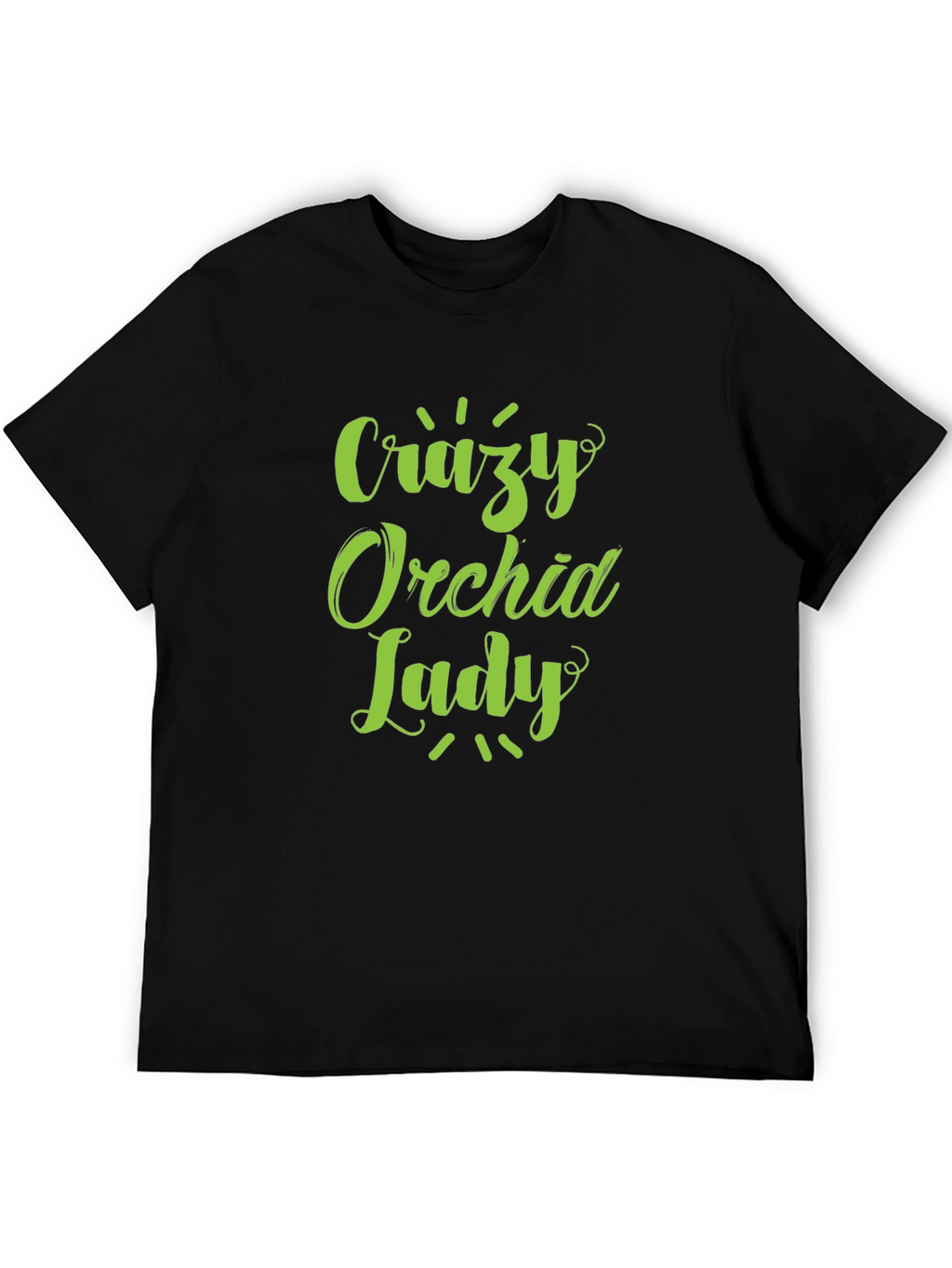Crazy Orchid Lady T-Shirt - Black Graphic Tee