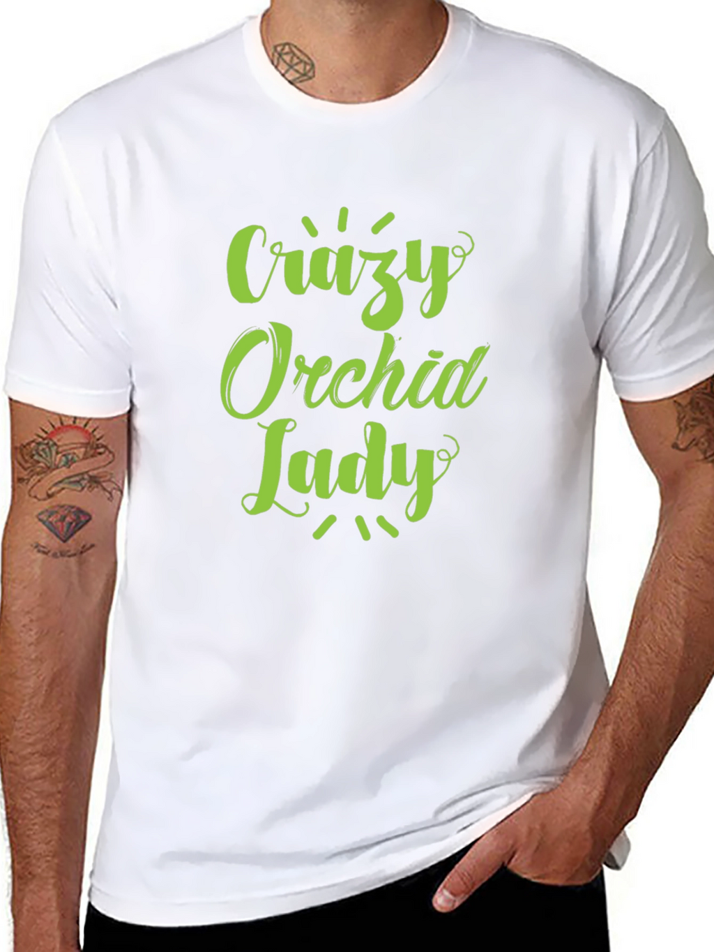 Crazy Orchid Lady T-Shirt - Black Graphic Tee