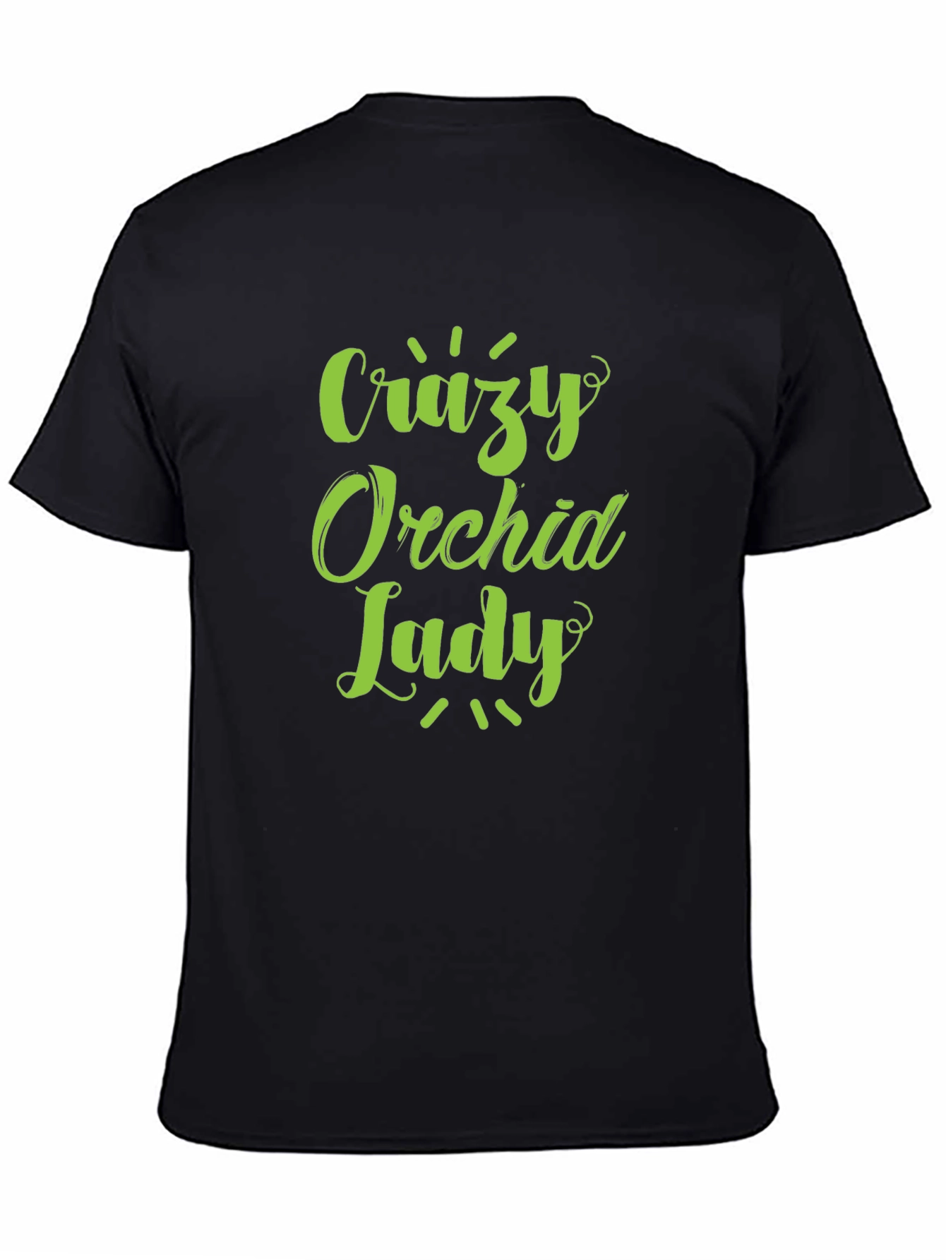 Crazy Orchid Lady T-Shirt - Black Graphic Tee