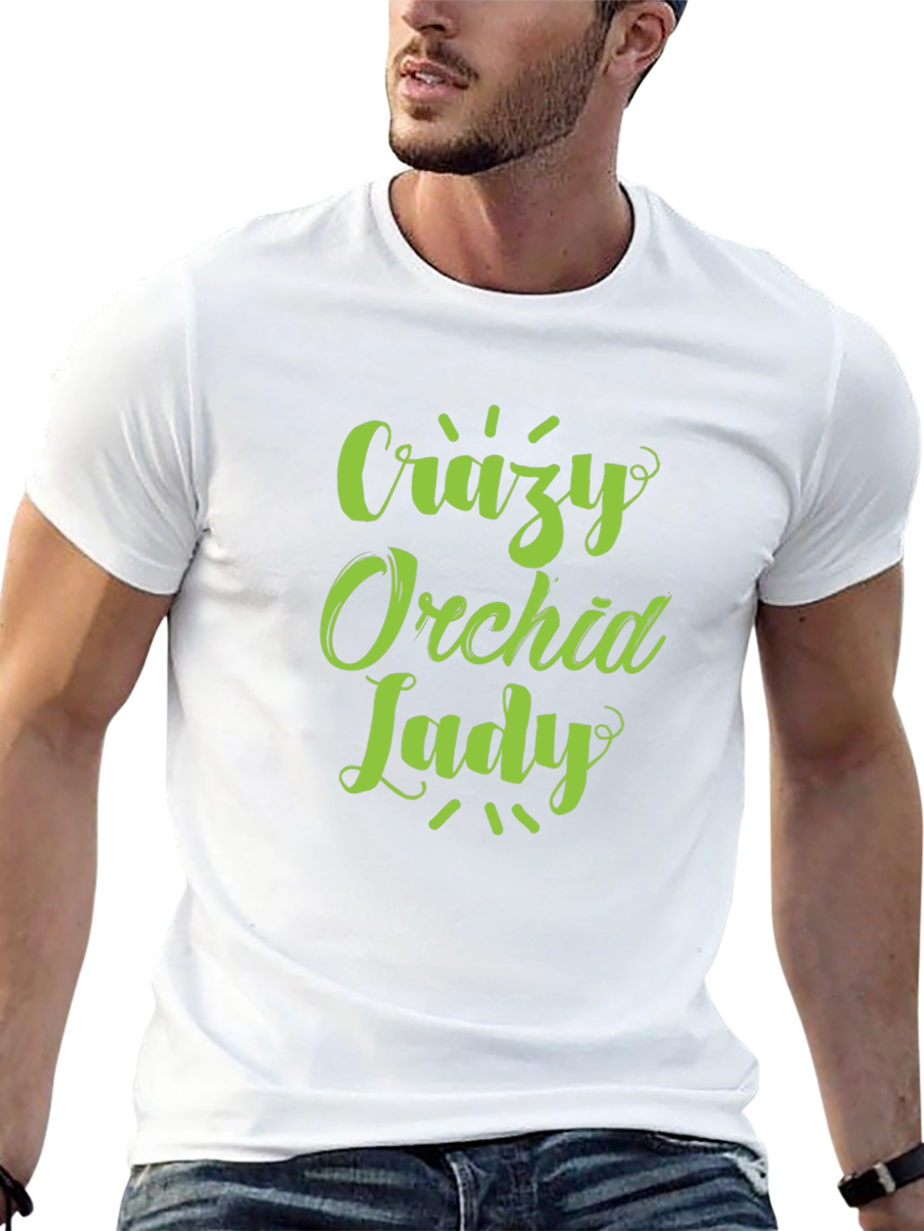 Crazy Orchid Lady T-Shirt - Black Graphic Tee