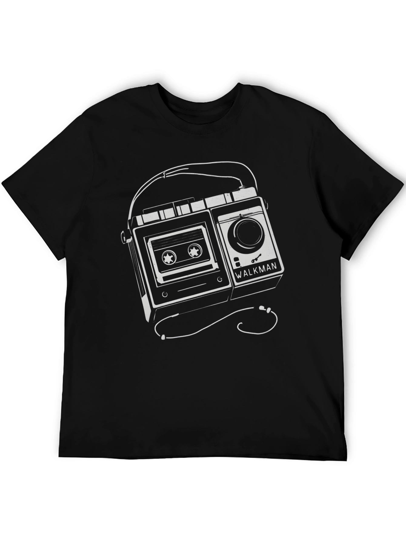 Retro Walkman Graphic Tee - Vintage Cassette Player T-Shirt