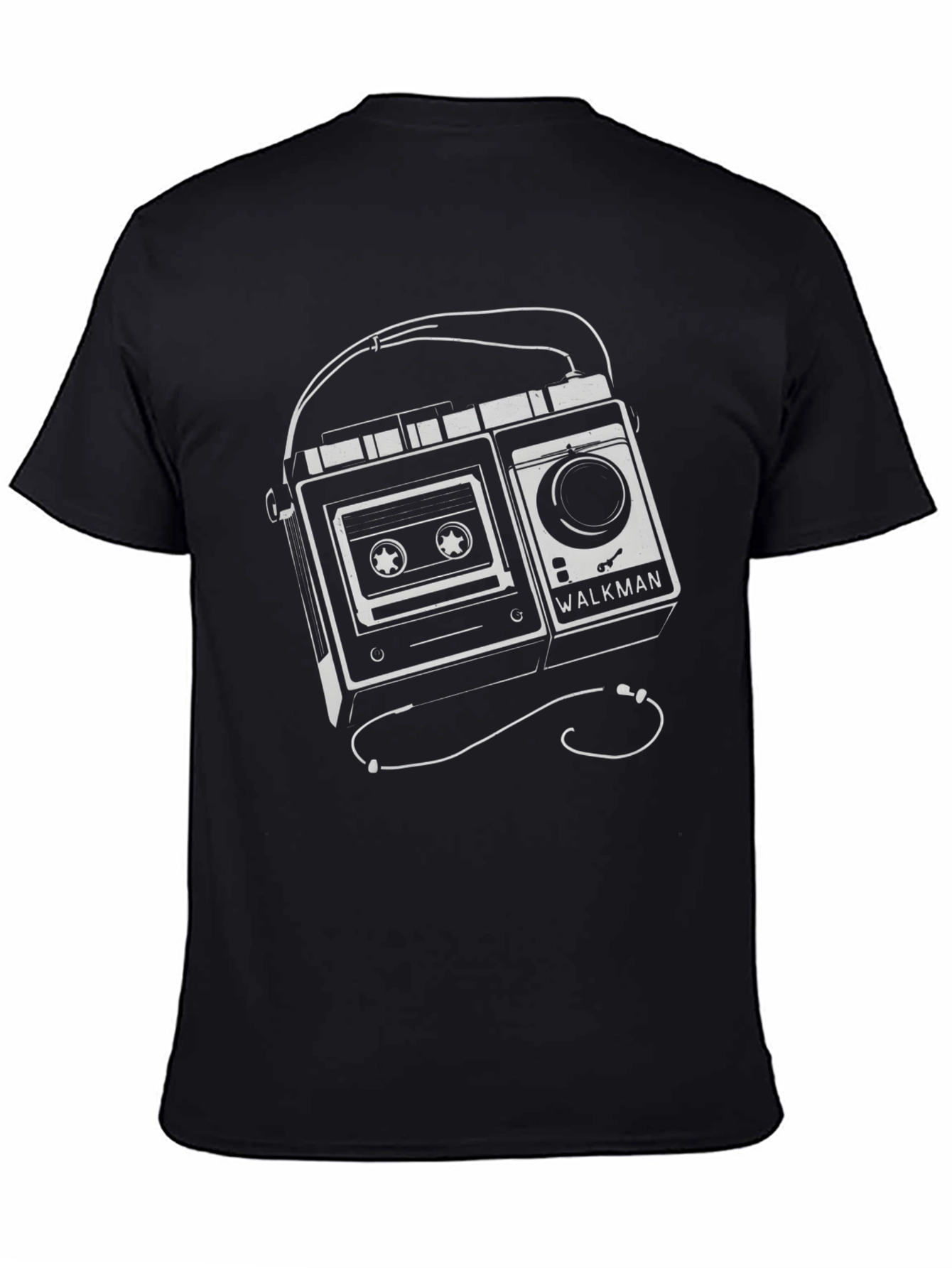 Retro Walkman Graphic Tee - Vintage Cassette Player T-Shirt