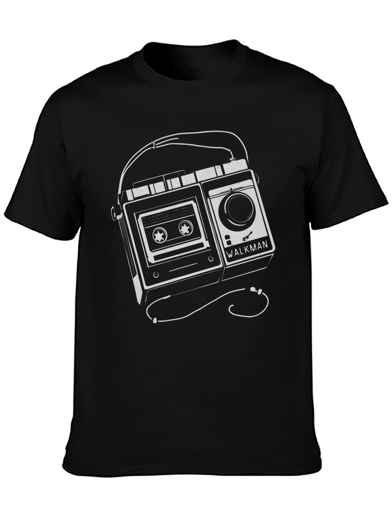 Retro Walkman Graphic Tee - Vintage Cassette Player T-Shirt