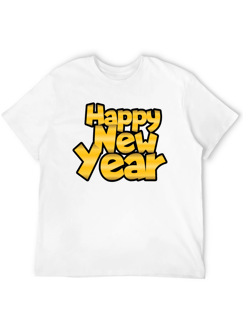 Happy New Year Graphic Tee - Black