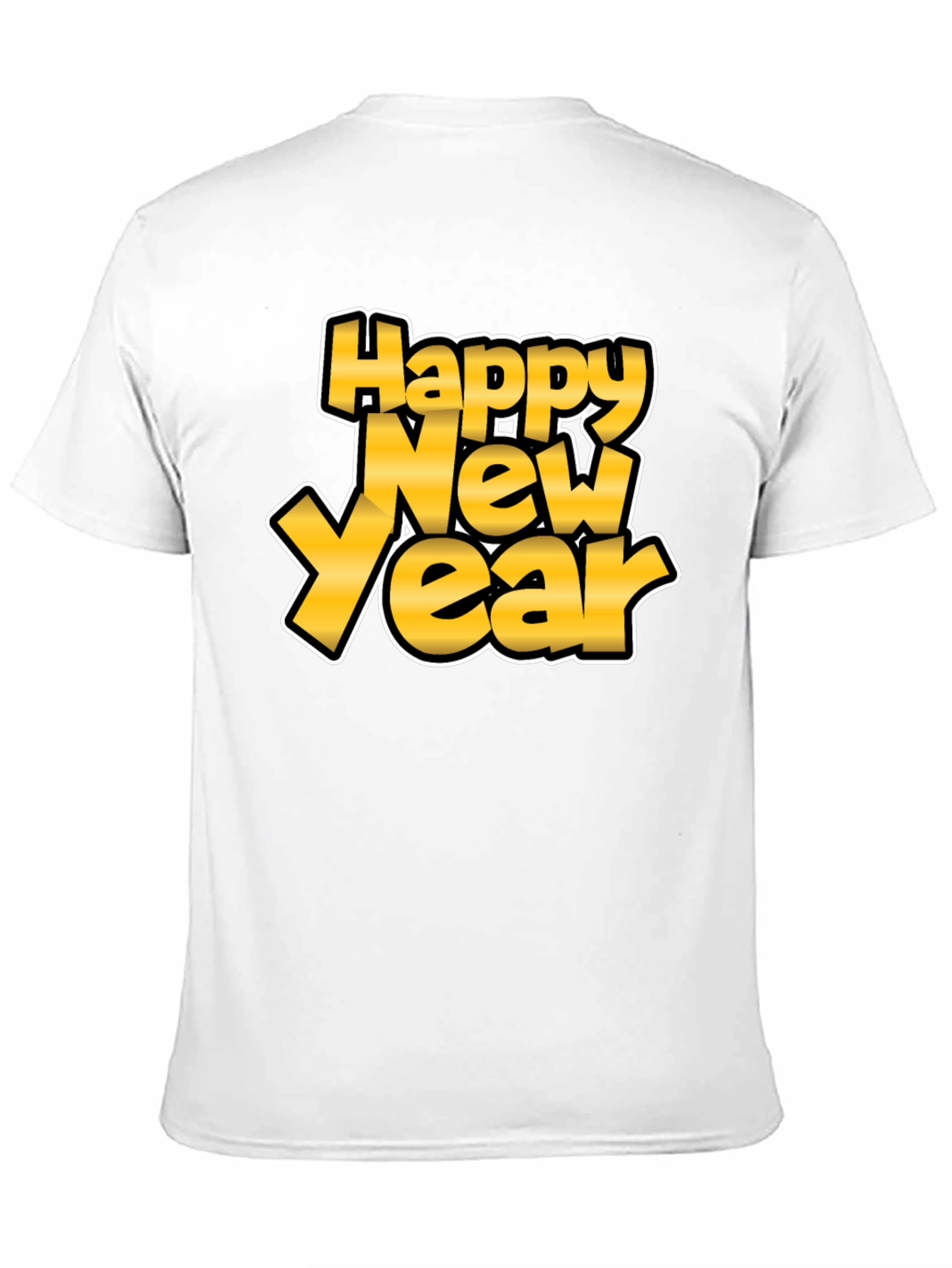 Happy New Year Graphic Tee - Black