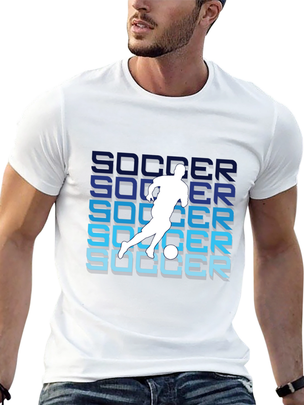 Soccer Graphic Black T-Shirt