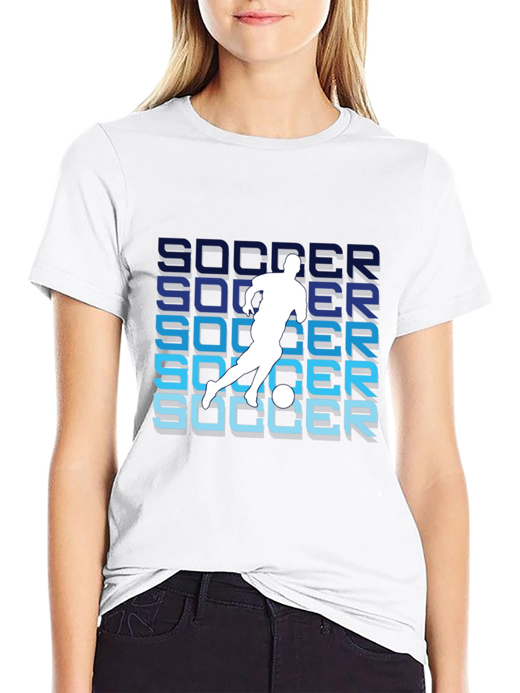 Soccer Graphic Black T-Shirt