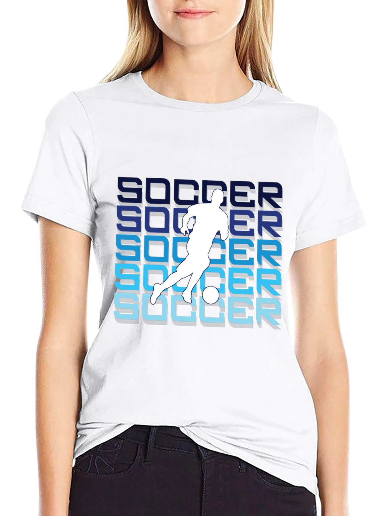 Soccer Graphic Black T-Shirt
