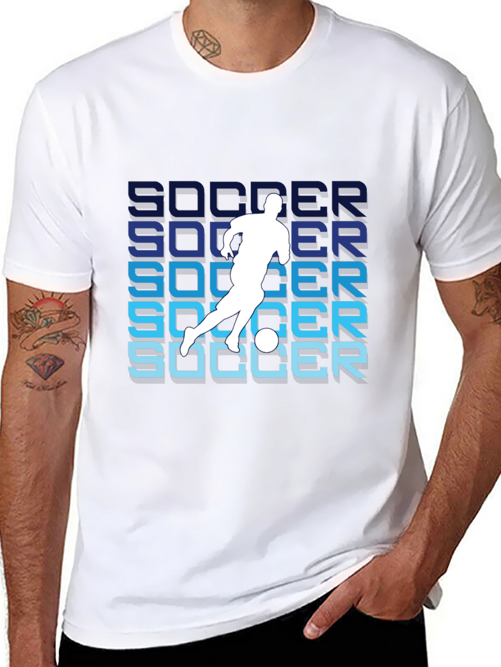 Soccer Graphic Black T-Shirt
