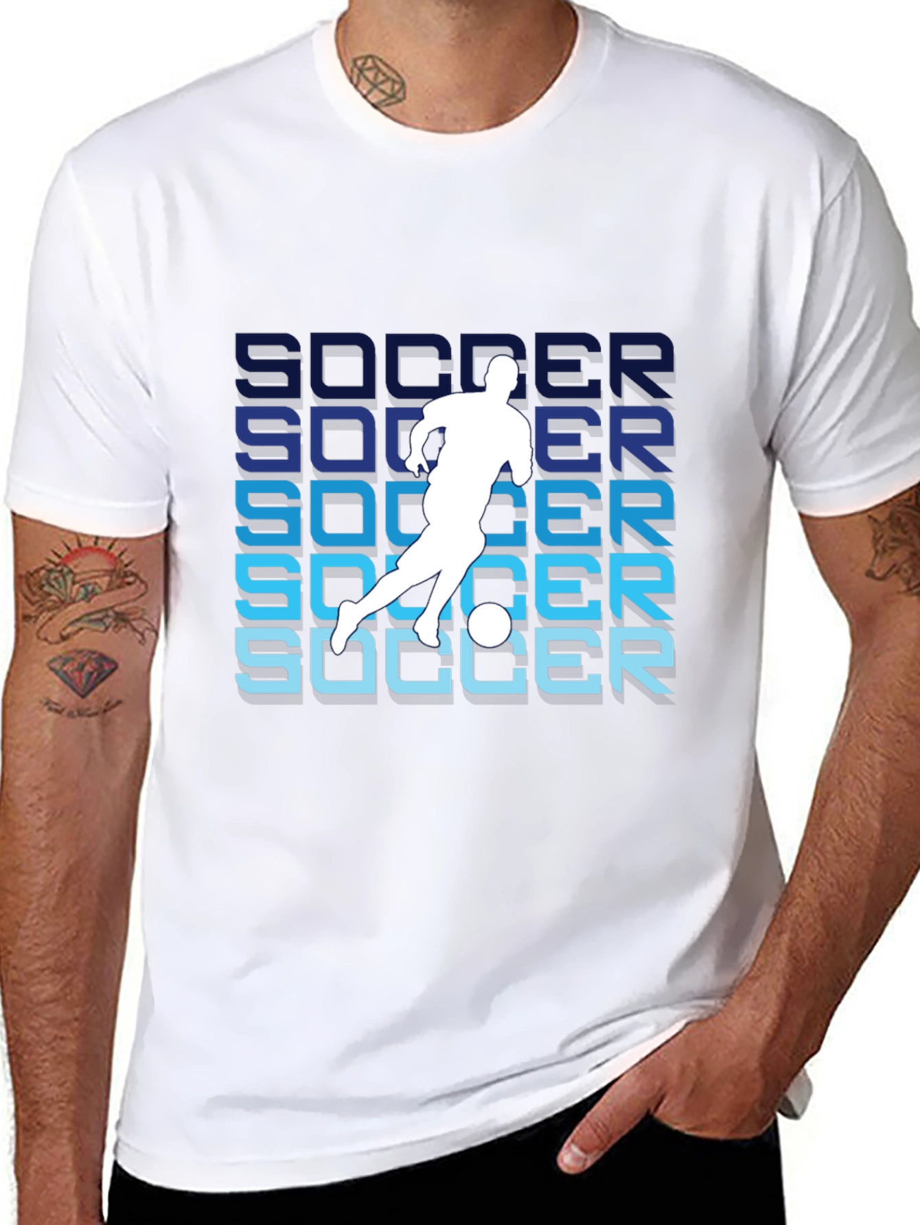 Soccer Graphic Black T-Shirt