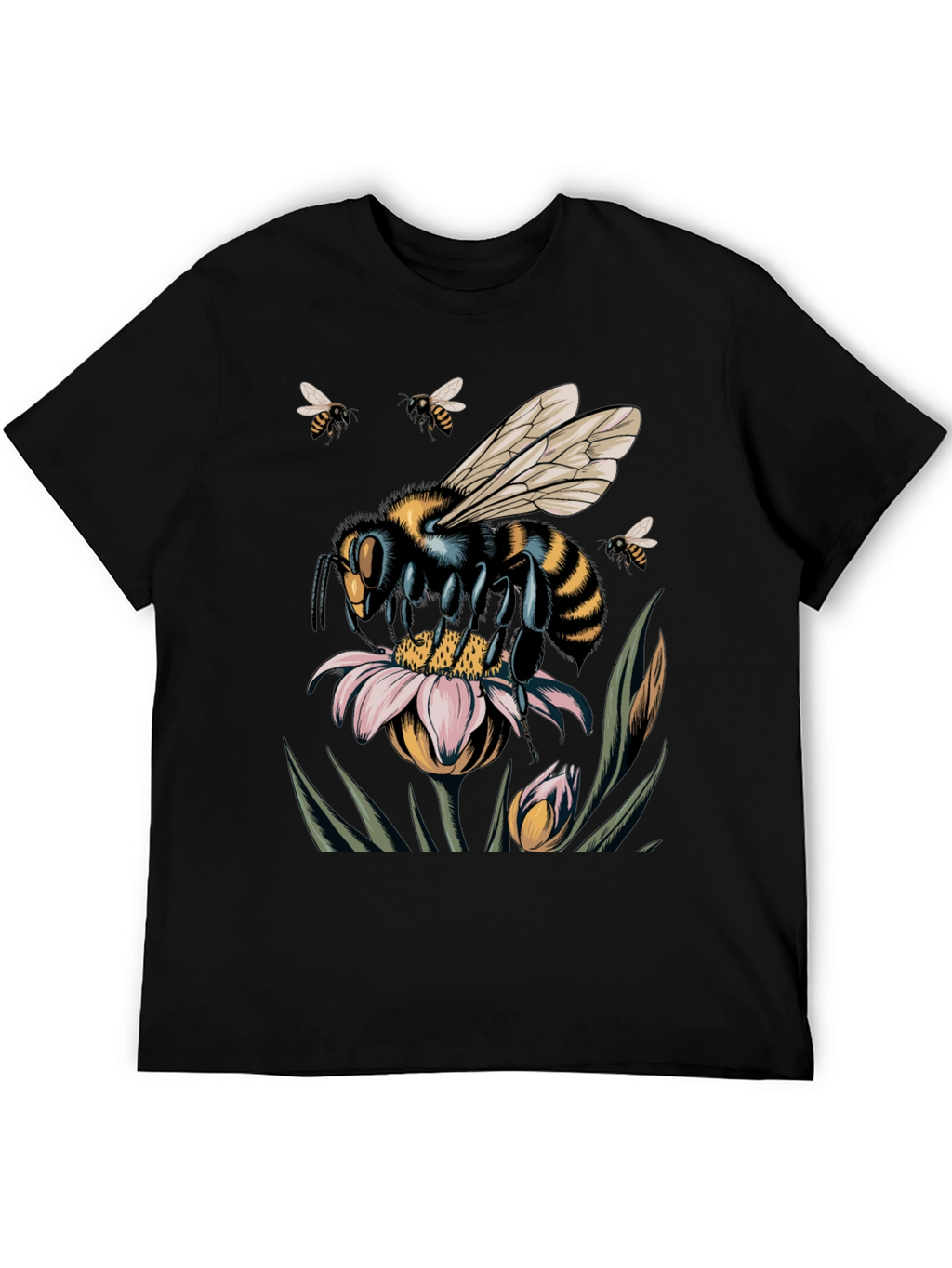 Bee on Flower Graphic T-Shirt