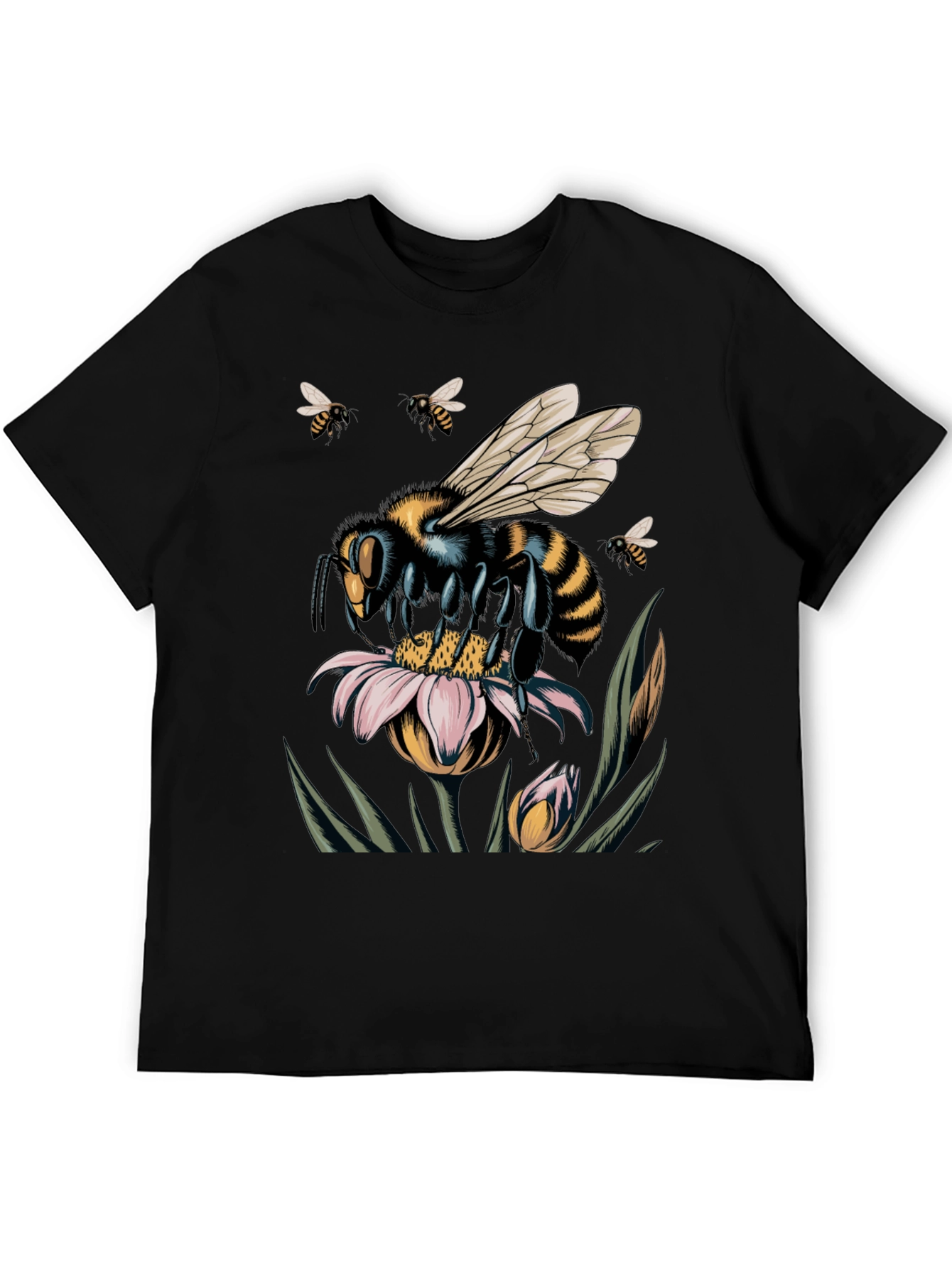 Bee on Flower Graphic T-Shirt