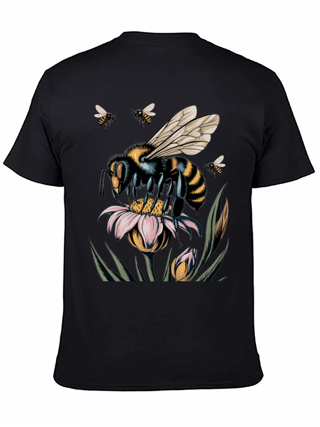 Bee on Flower Graphic T-Shirt