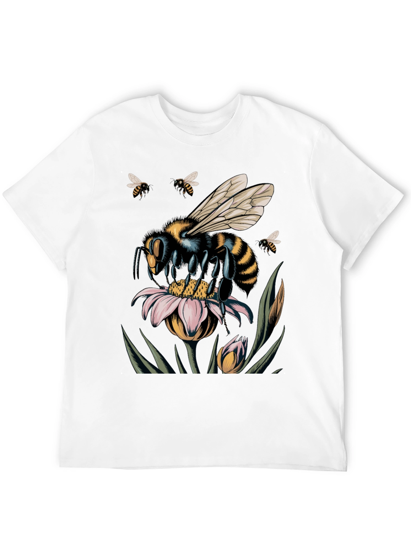 Bee on Flower Graphic T-Shirt