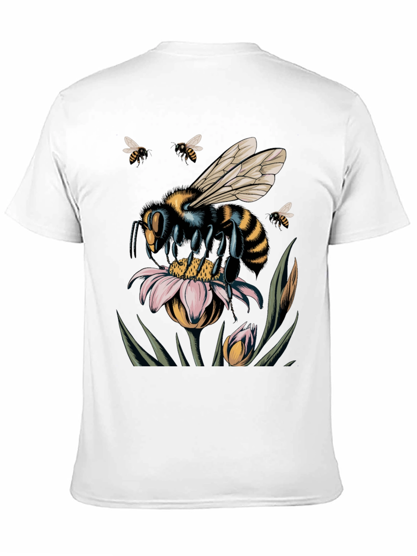 Bee on Flower Graphic T-Shirt
