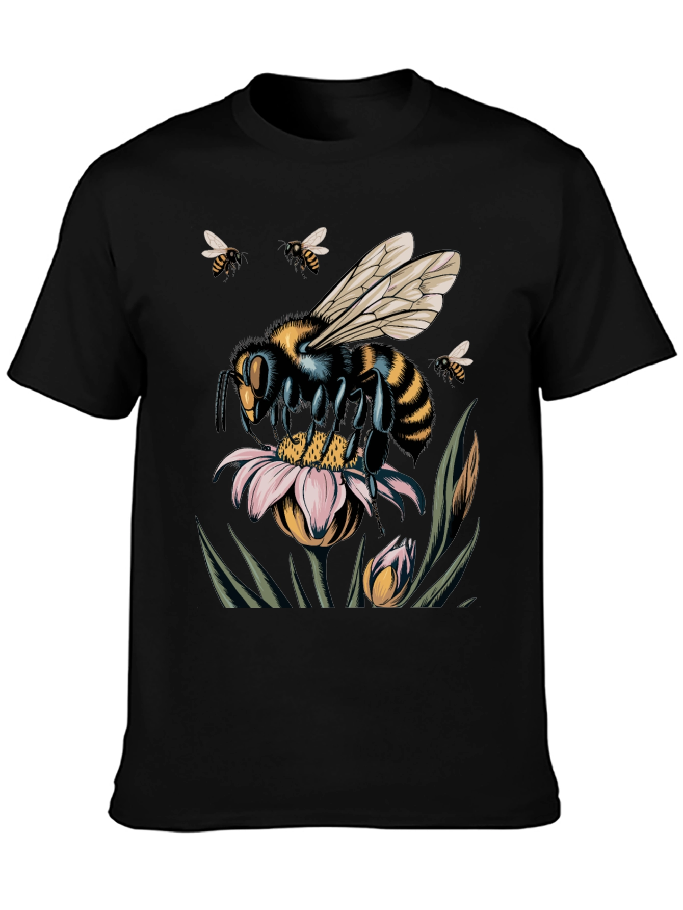 Bee on Flower Graphic T-Shirt