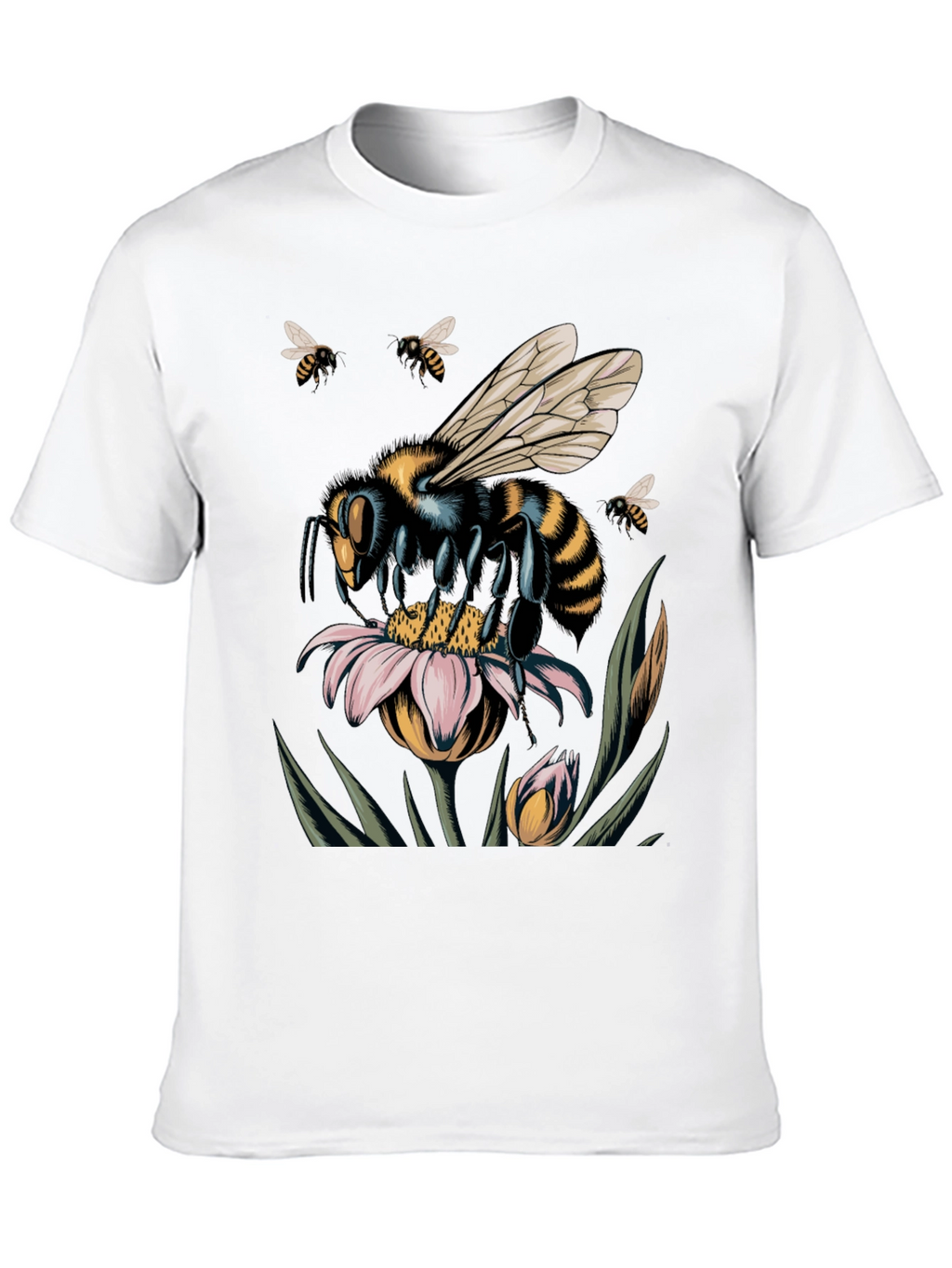 Bee on Flower Graphic T-Shirt