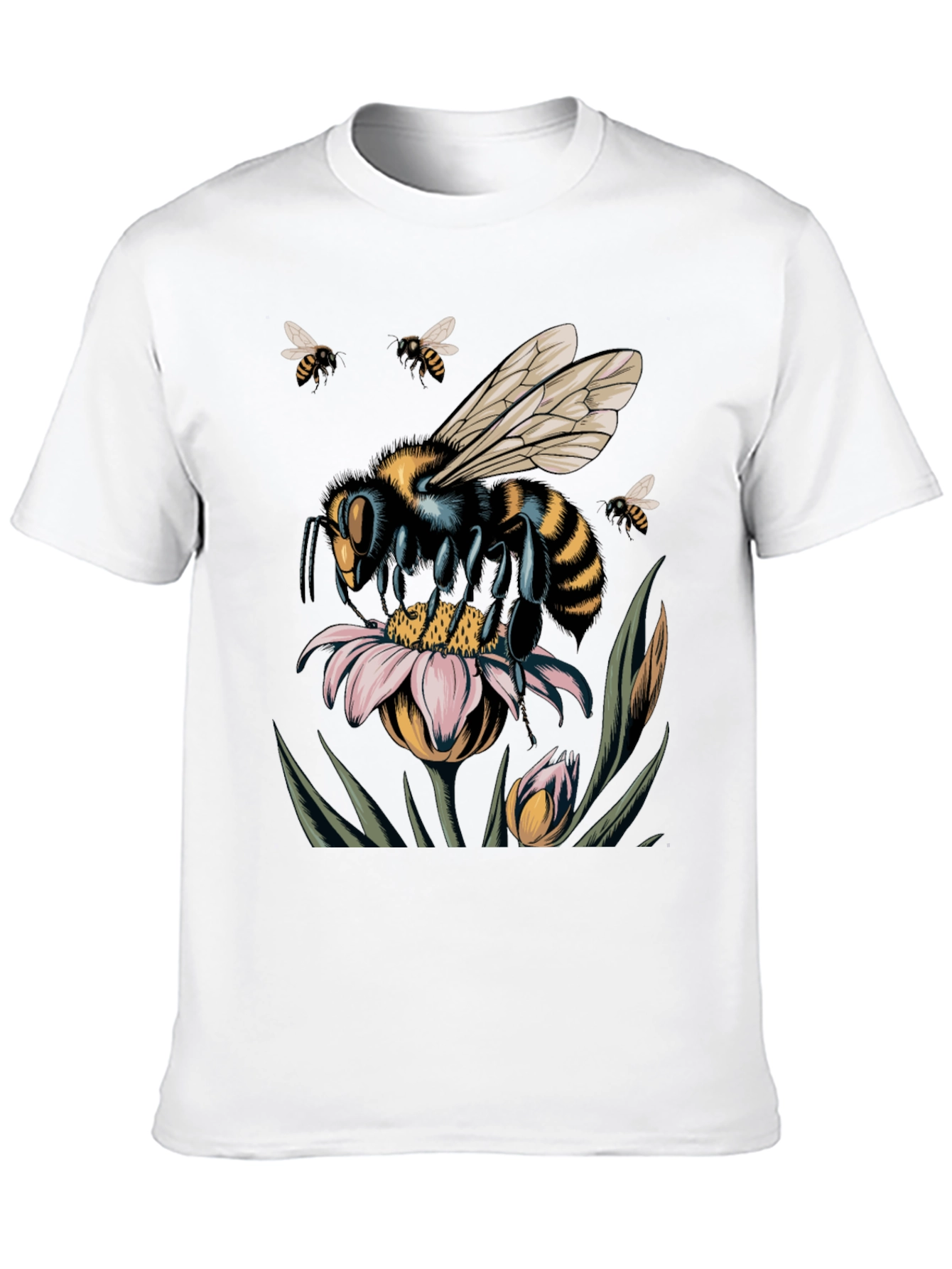 Bee on Flower Graphic T-Shirt