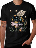 Bee on Flower Graphic T-Shirt