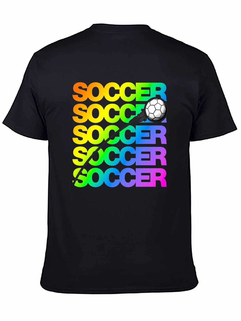 Soccer Rainbow Graphic T-Shirt