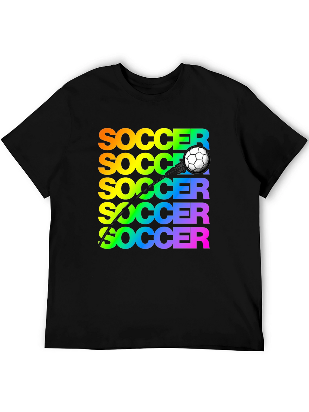 Soccer Rainbow Graphic T-Shirt