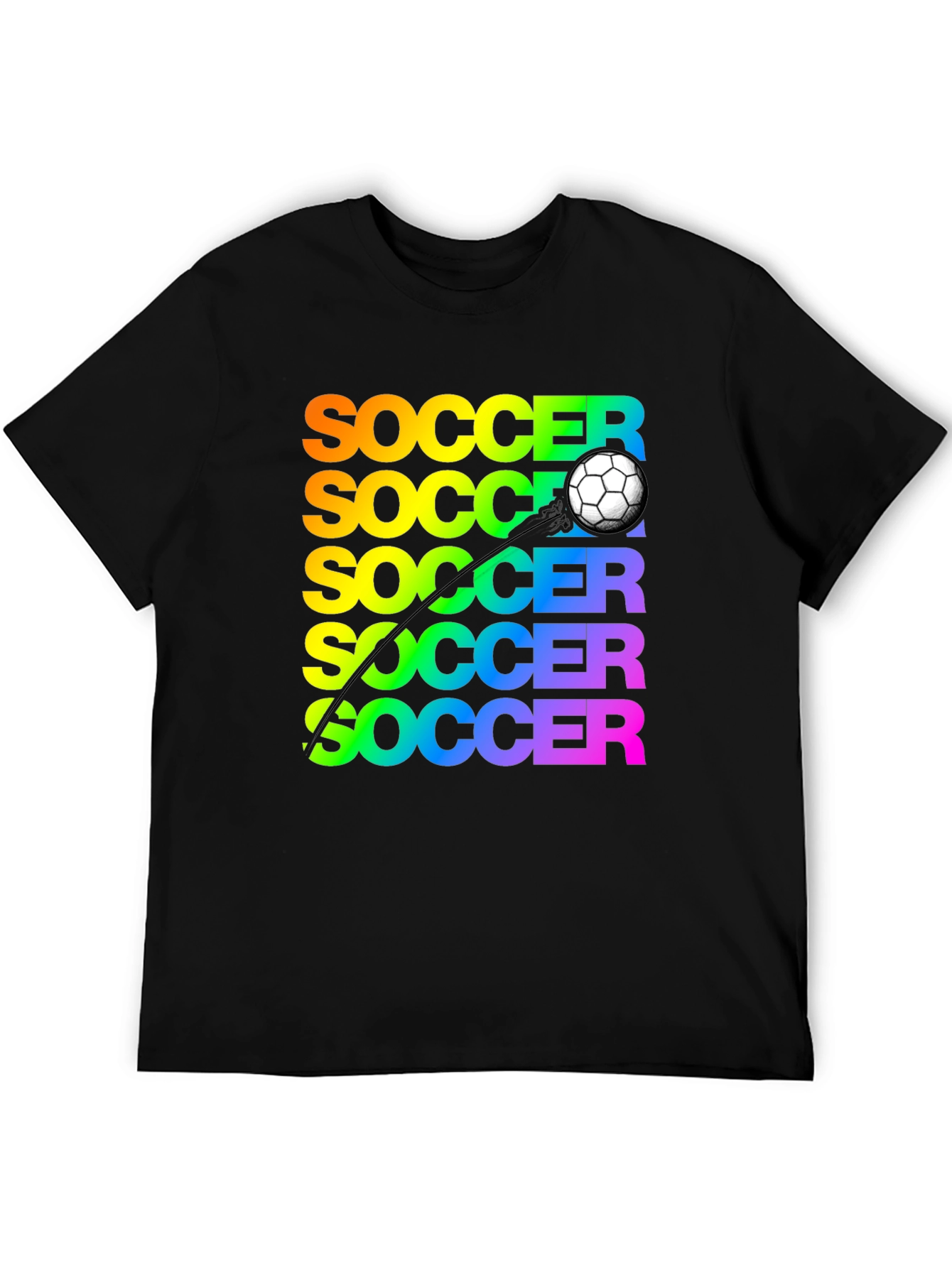 Soccer Rainbow Graphic T-Shirt