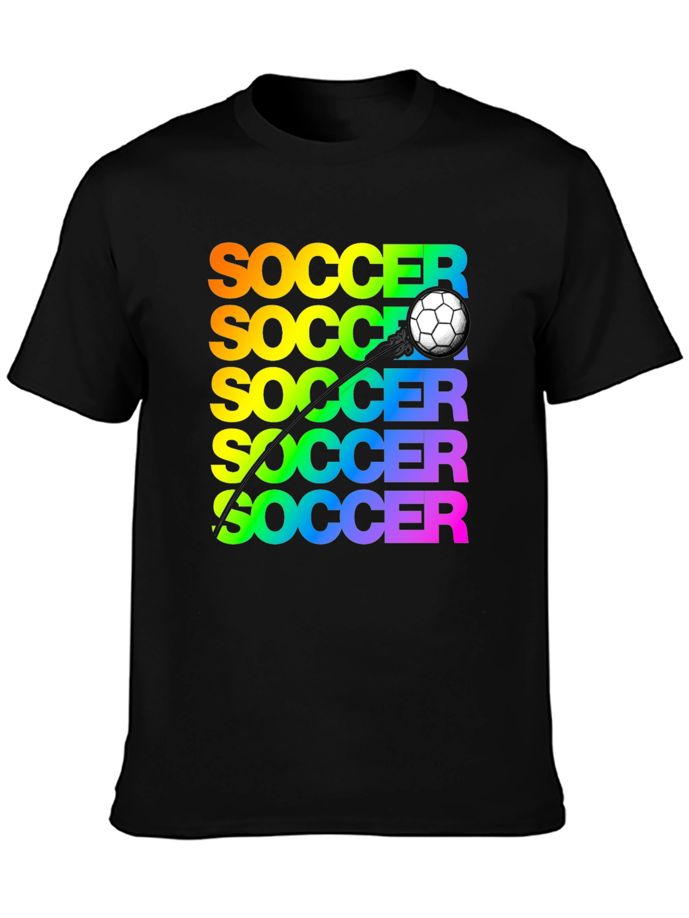 Soccer Rainbow Graphic T-Shirt