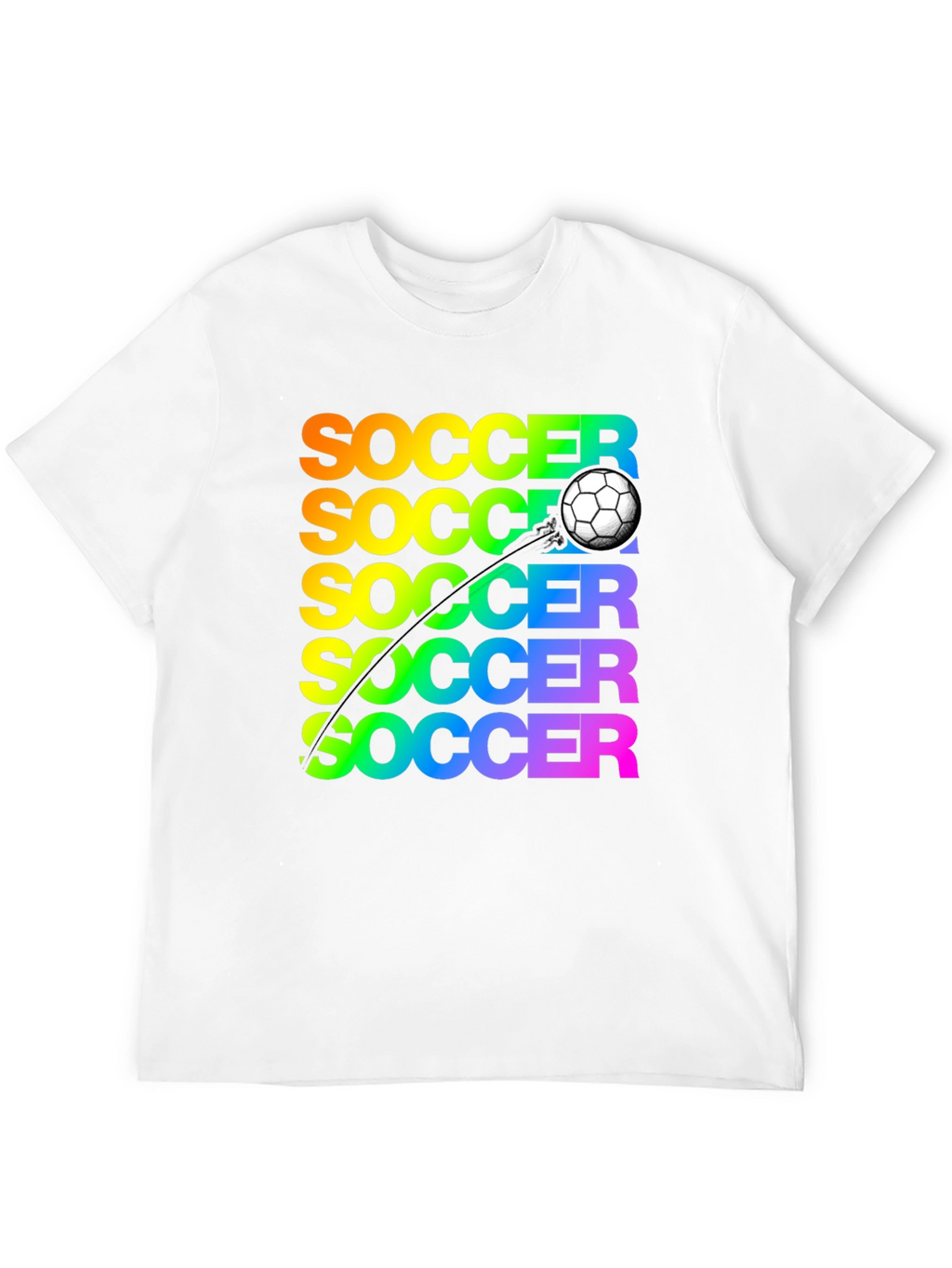 Soccer Rainbow Graphic T-Shirt