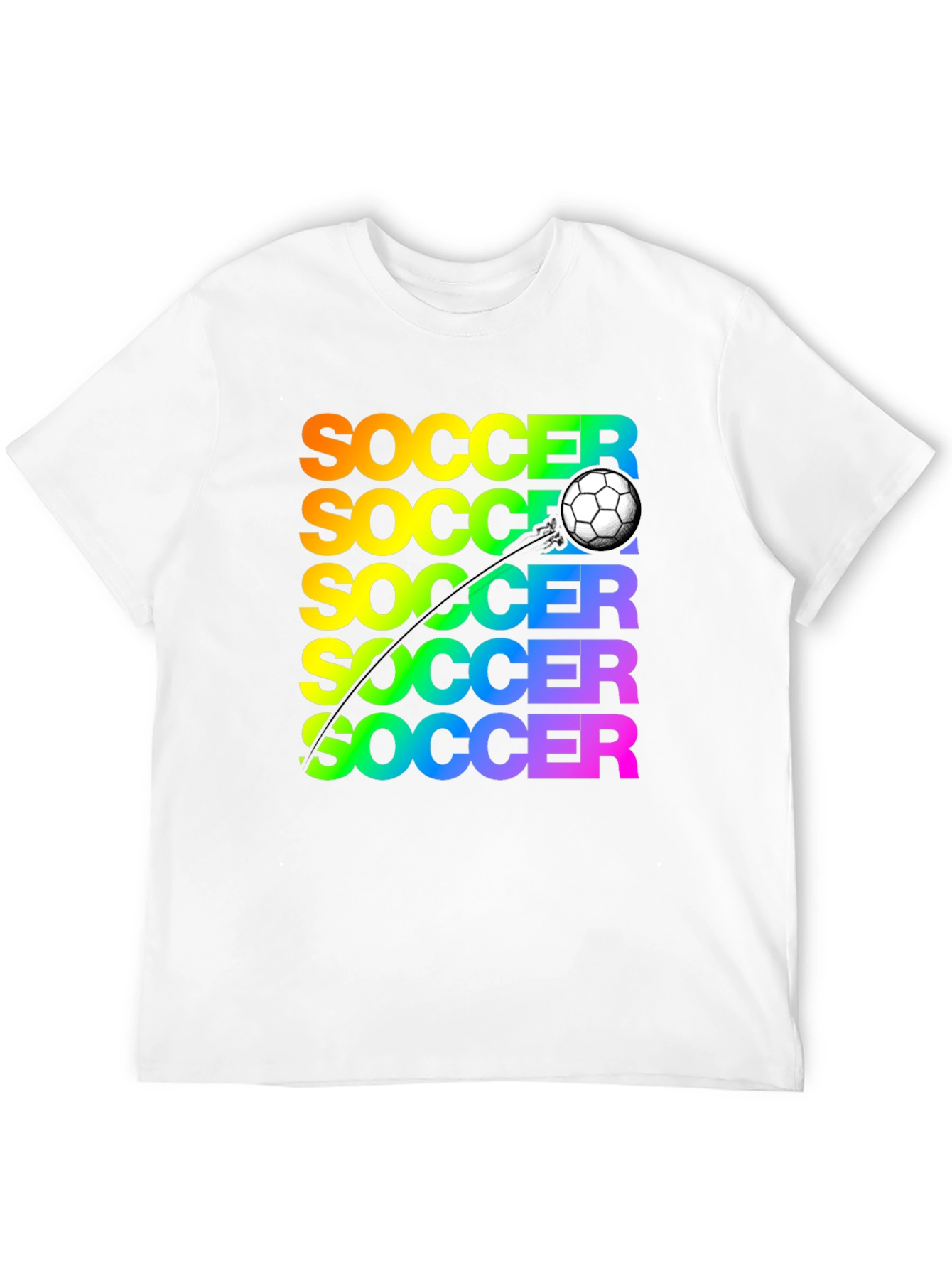 Soccer Rainbow Graphic T-Shirt