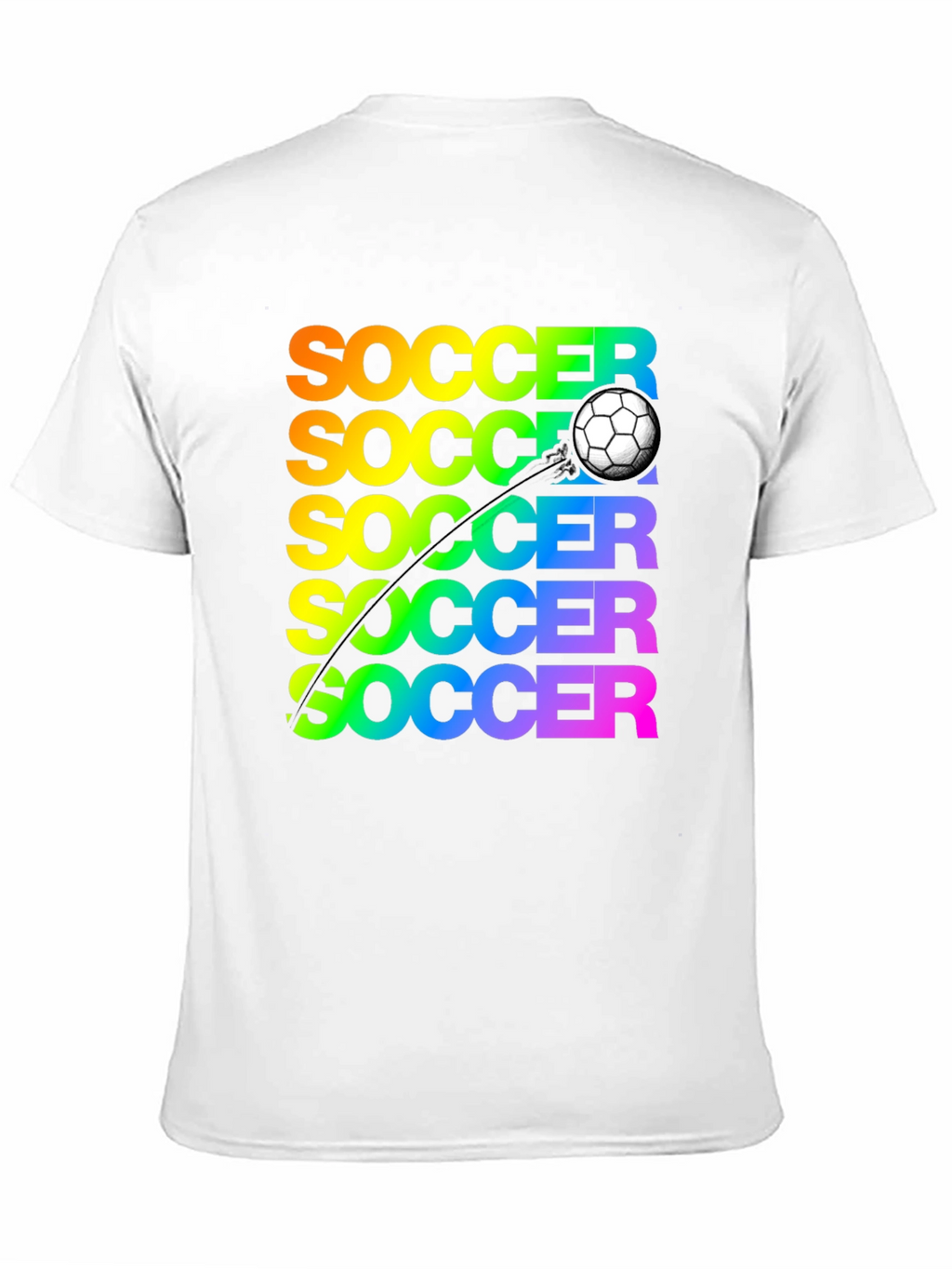 Soccer Rainbow Graphic T-Shirt