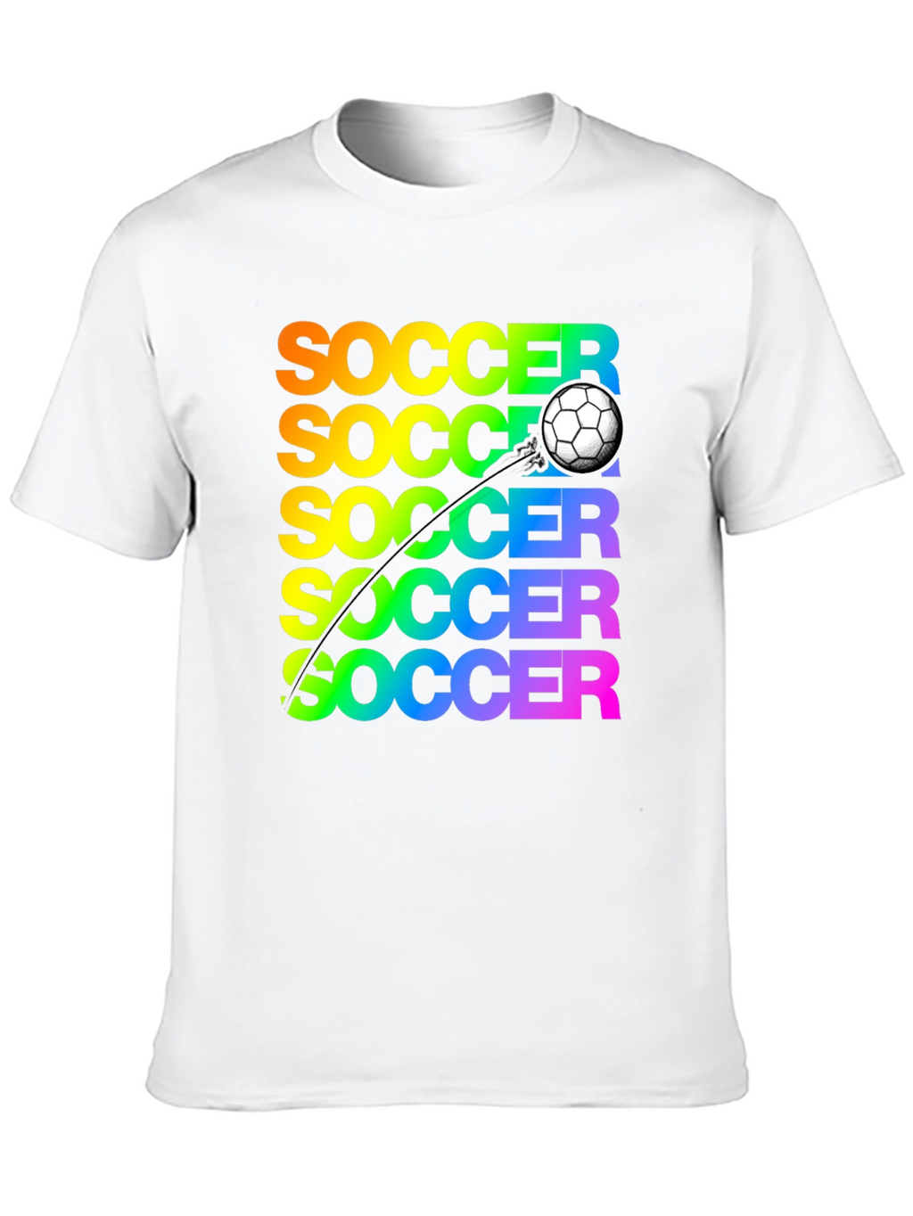 Soccer Rainbow Graphic T-Shirt