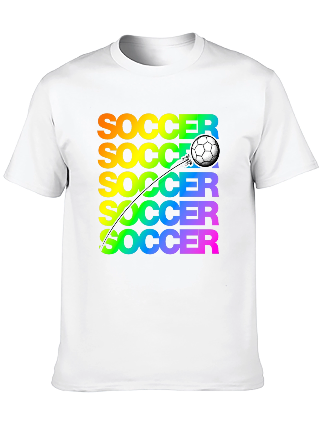 Soccer Rainbow Graphic T-Shirt