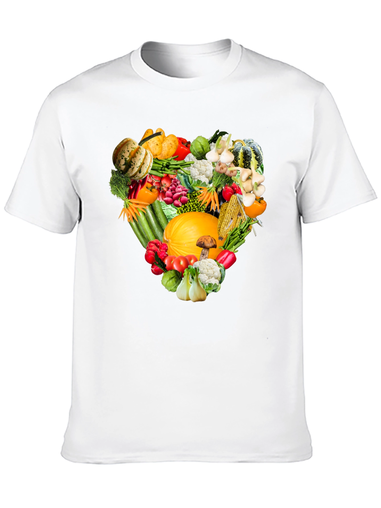 Vegetable Heart Graphic Tee - Eat Your Veggies!