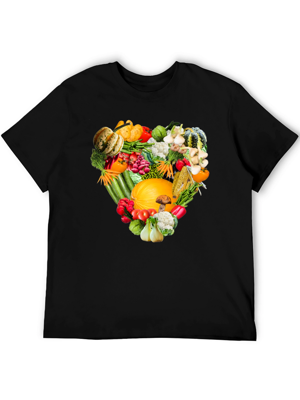 Vegetable Heart Graphic Tee - Eat Your Veggies!