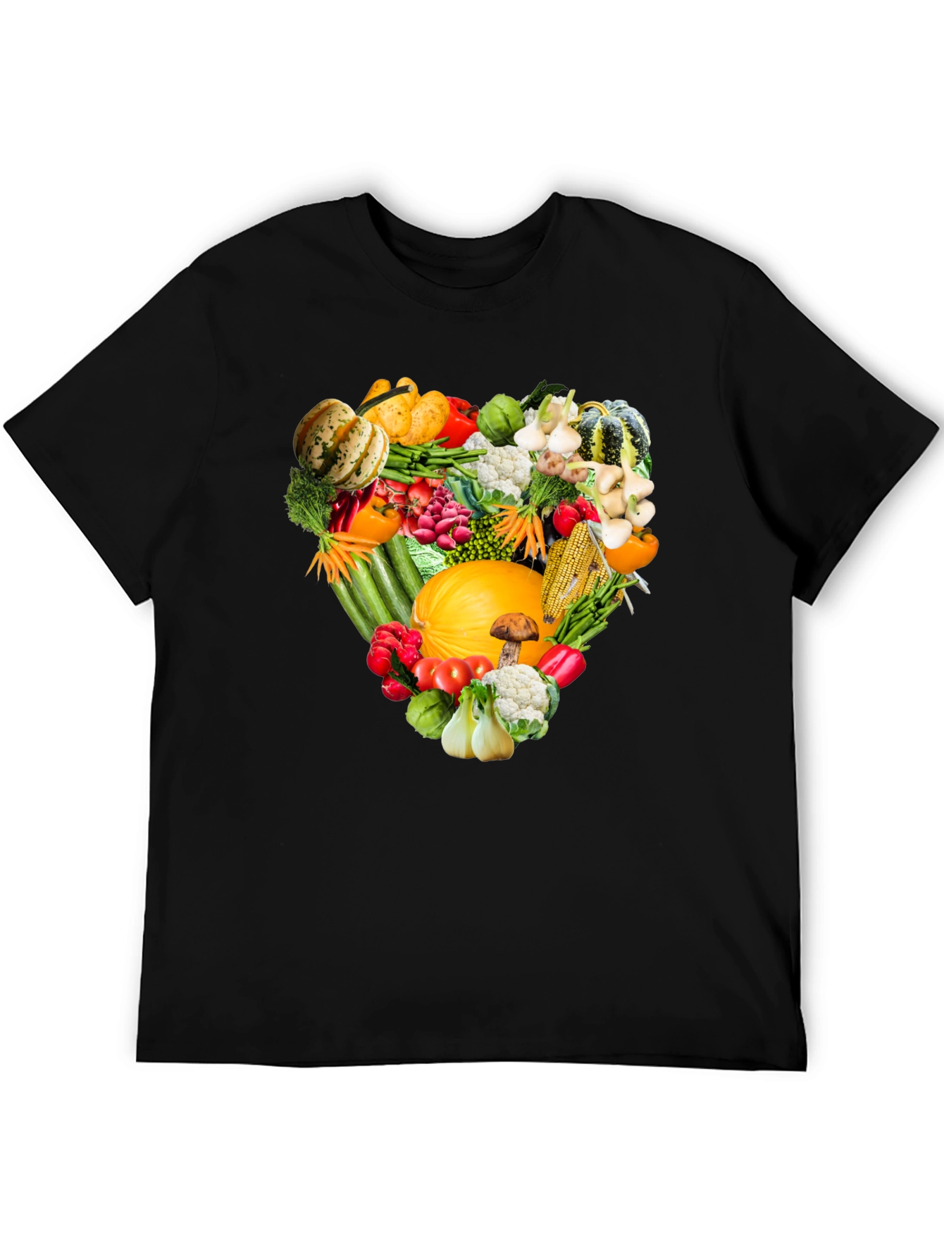 Vegetable Heart Graphic Tee - Eat Your Veggies!