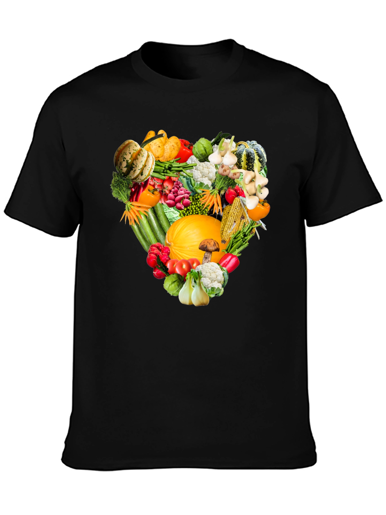 Vegetable Heart Graphic Tee - Eat Your Veggies!