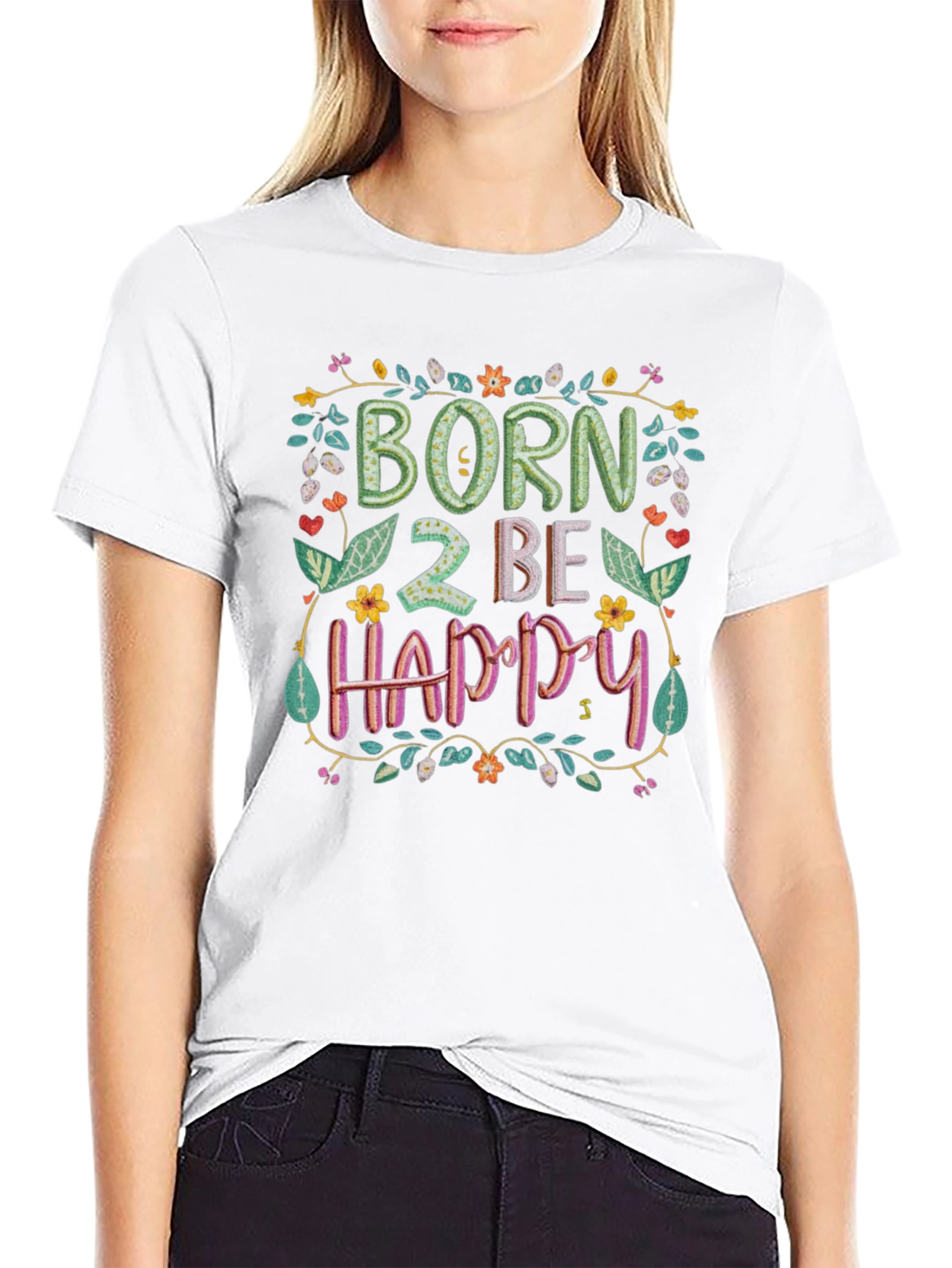 Born 2 Be Happy Graphic Tee