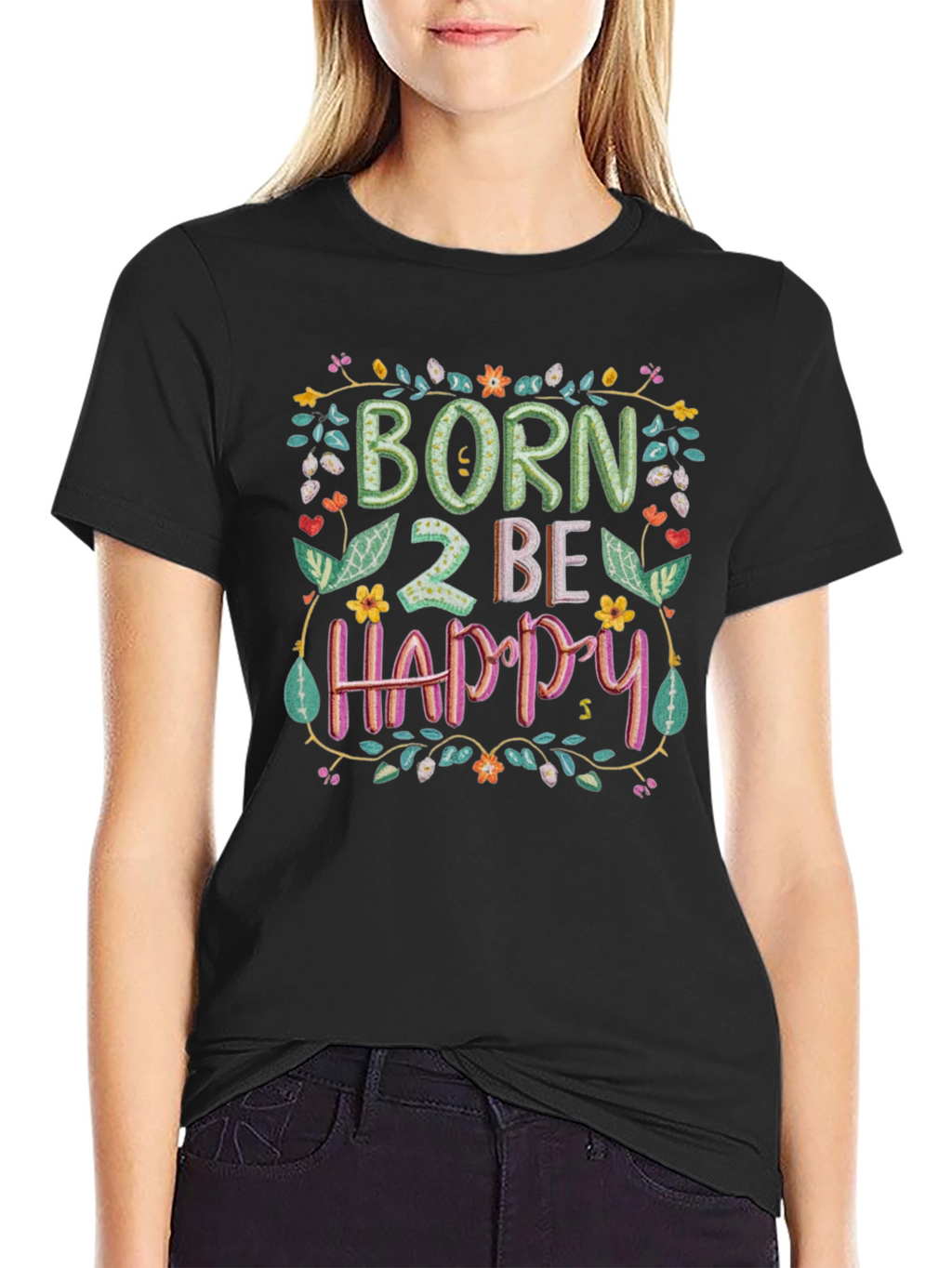 Born 2 Be Happy Graphic Tee