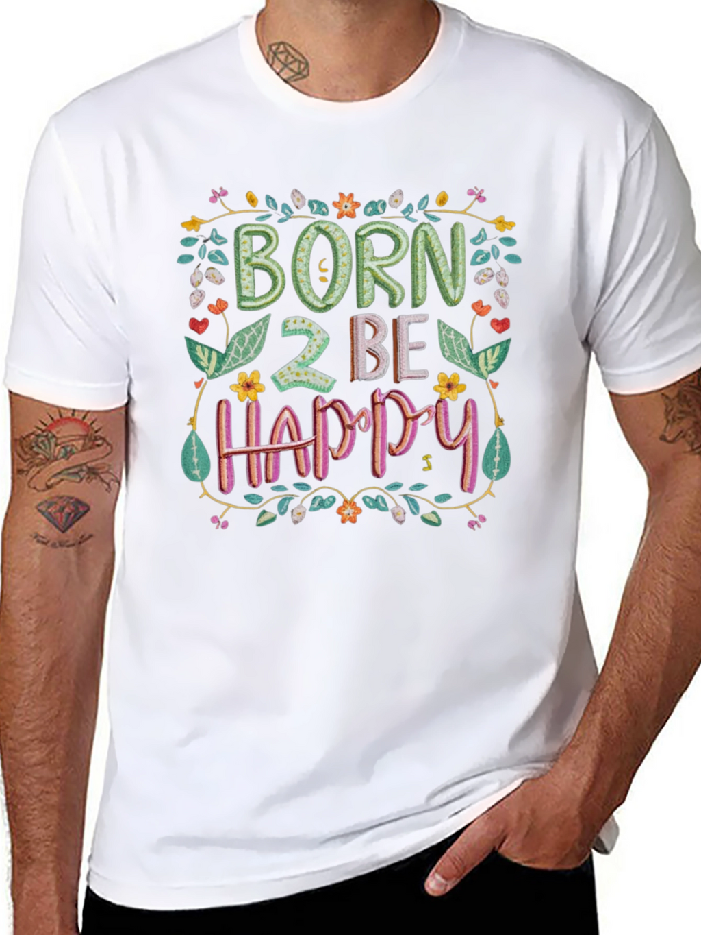 Born 2 Be Happy Graphic Tee
