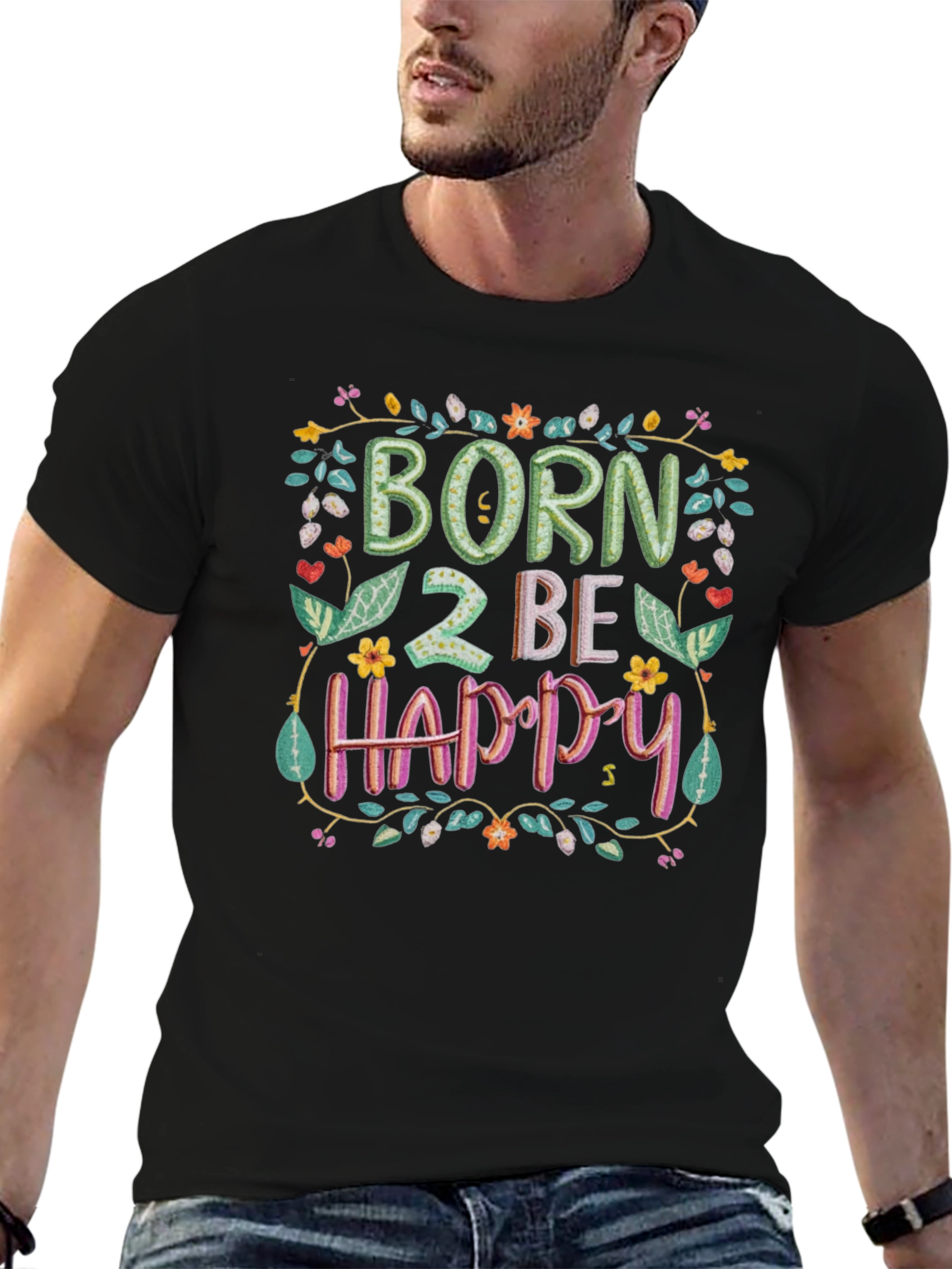 Born 2 Be Happy Graphic Tee