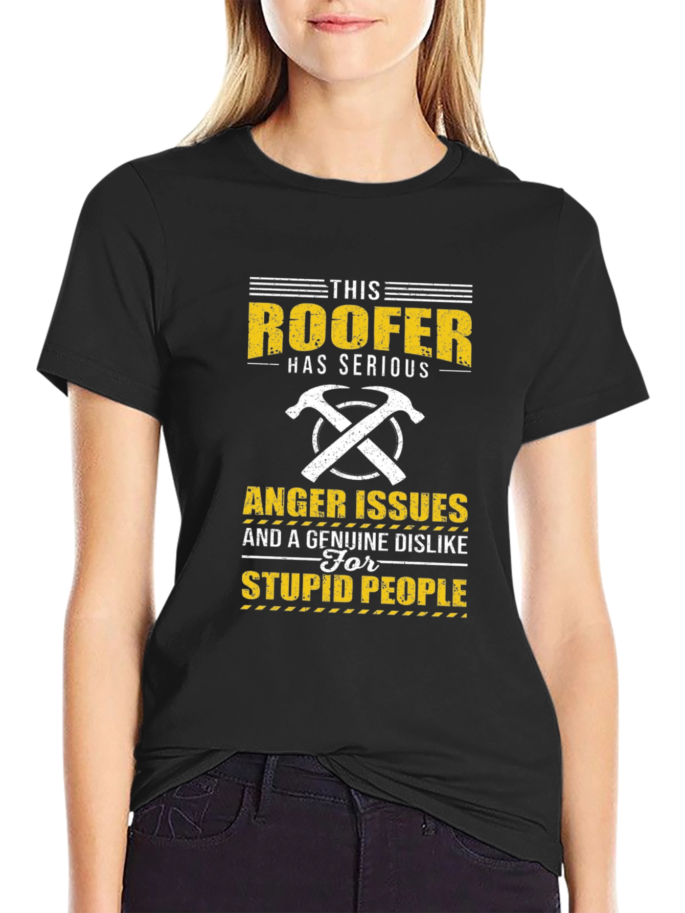 Roofer Anger Issues T-Shirt - Funny Job Pride Tee